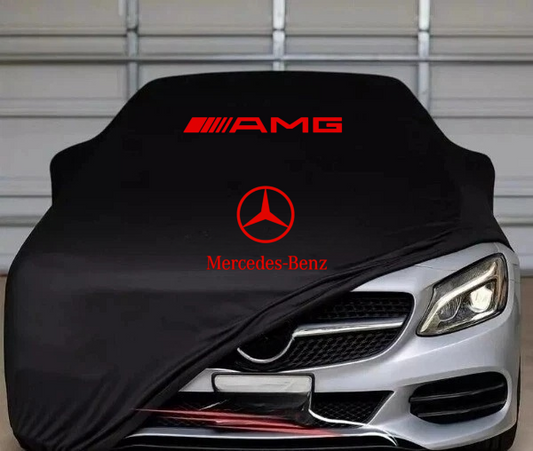 Black Car Cover For Mercedes AMG Class Dustproof Universal Sedan Cover Indoor