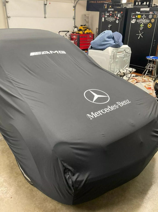 Black Car Cover For Mercedes AMG Class Dustproof Universal Sedan Car Cover