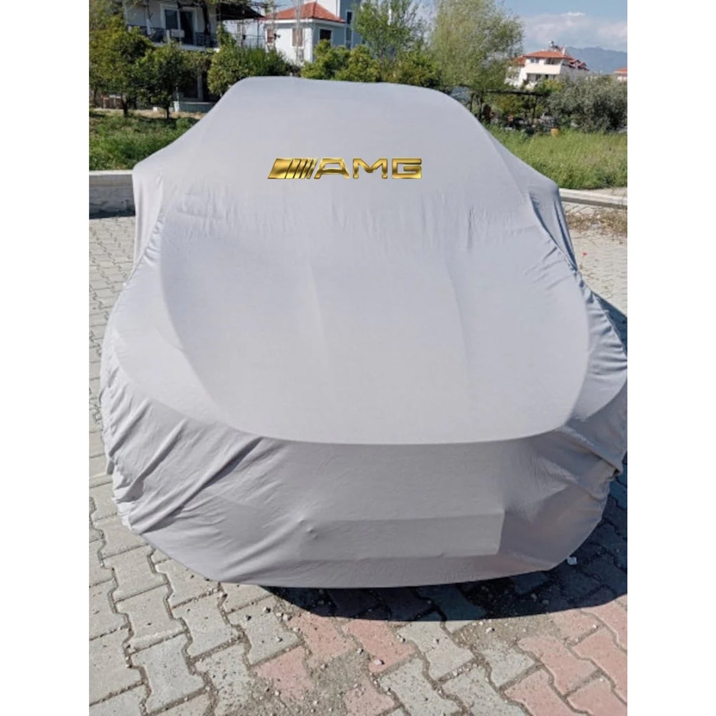 Gold Custom Indoor Car Cover Compatible with Mercedes Sedans Wind Proof