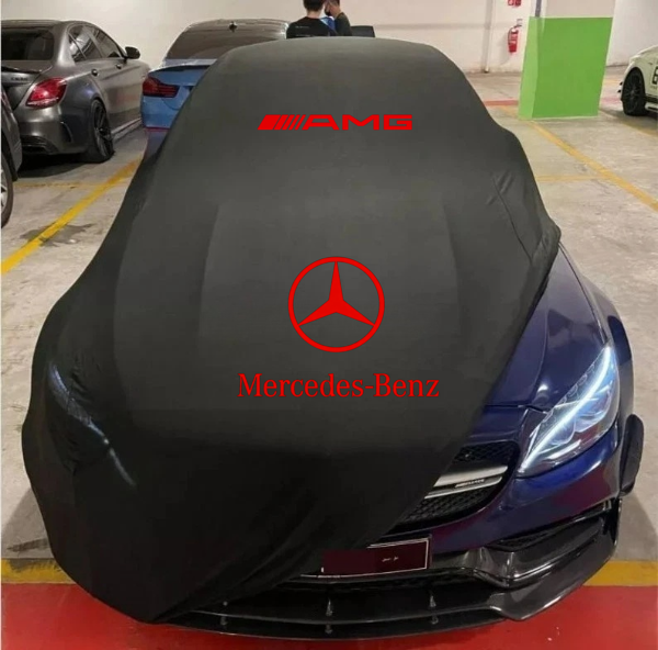 Black Car Cover For Mercedes AMG Class Dustproof Universal Sedan Cover Indoor