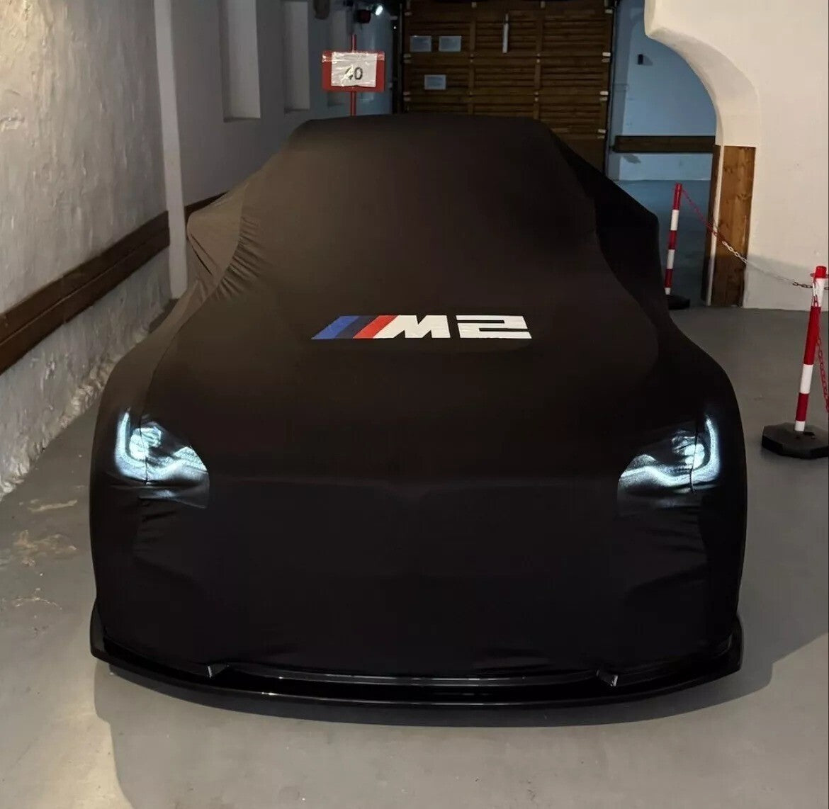 Black Car Cover For BMW M2 Class Dust Proof Windproof  Combing Soft Indoor Car