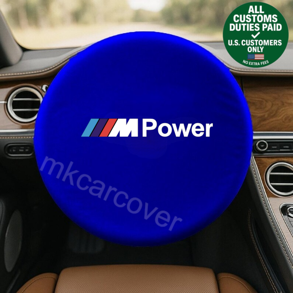 For BMW M Power Blue Car Steering Wheel Sun Visor Cover Steering Wheel Sun Visor