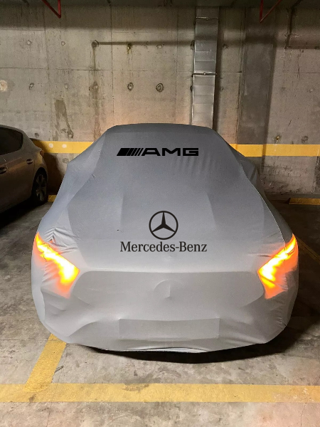 Gray Car Cover For Mercedes AMG Class Dust Proof Windproof  Combing Cover Indoor