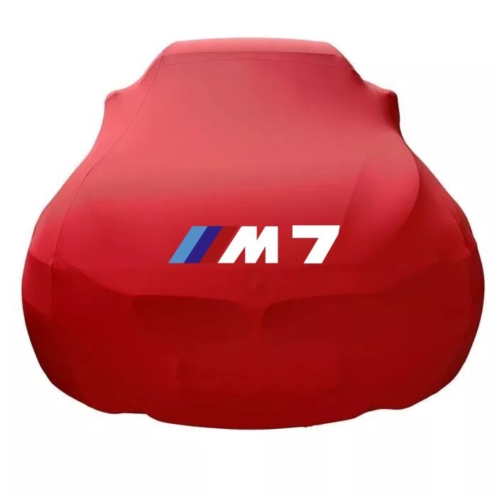 Red Car Cover  For BMW M7 Class Dust Proof Windproof  Combing Car Cover Indoor