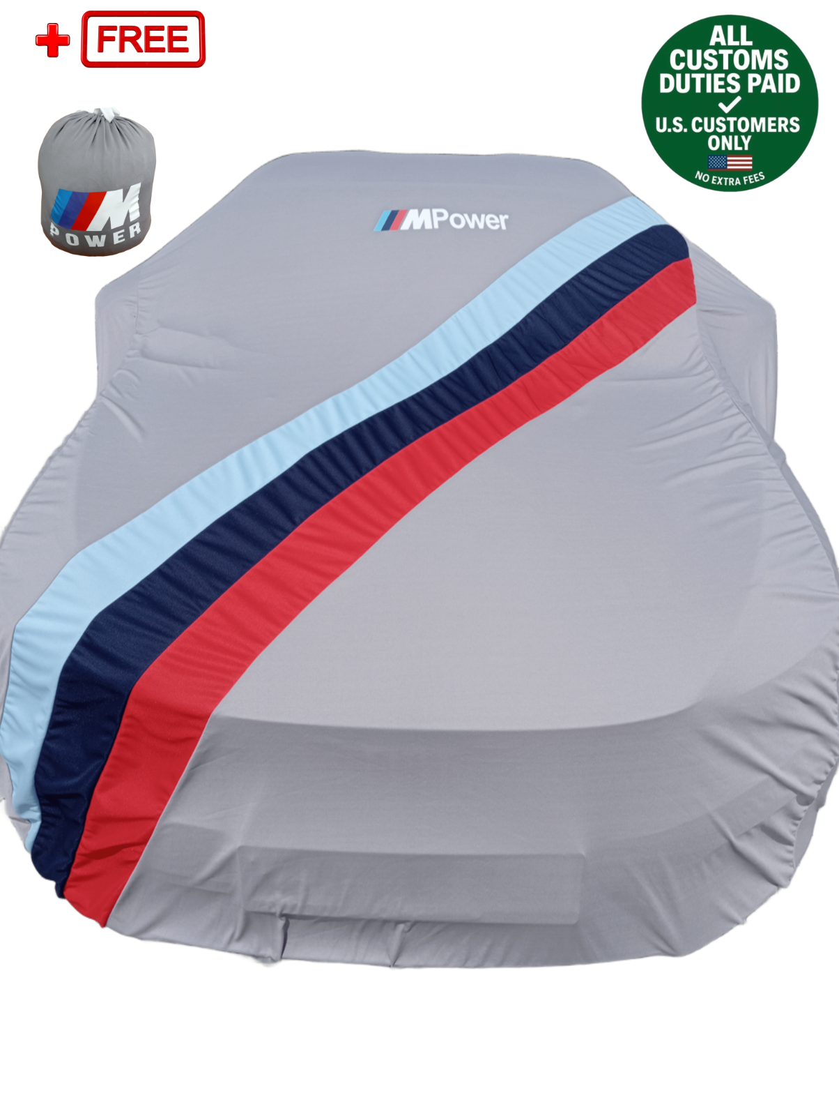 For BMW M Power Gray Car Cover Class Dust Proof Windproof  Combing Indoor Cover