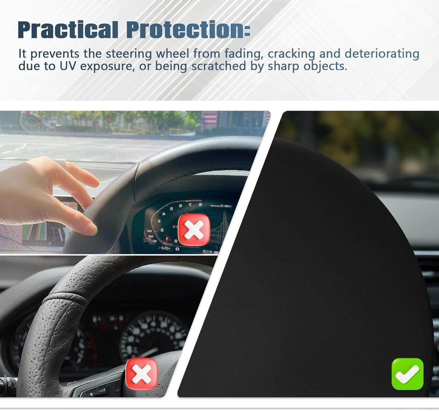 For BMW X2 Car Steering Wheel Sun Visor Cover Protective Cover SteeringUniversal