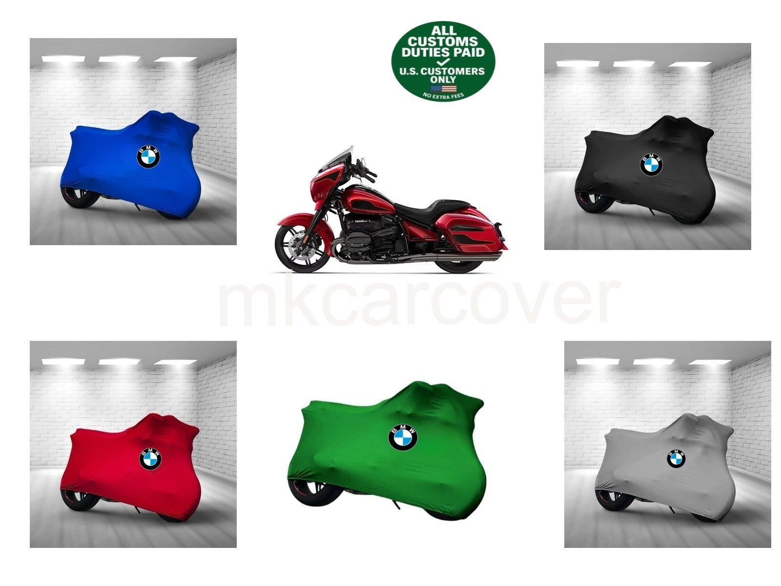 For BMW R 18 B Combed Cotton Motorcycle Cover Custom Fit Soft Elastic Indoor