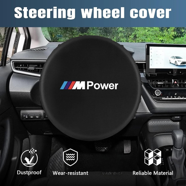 For Bmw M Power Car Steering Wheel Sunshield Cover Steering WheelCover Sunshade