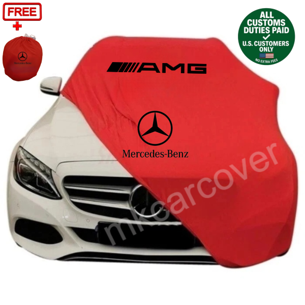 Red Car cover For Mercedes Class Dust Proof Windproof  Combing Car Cover  Tailor