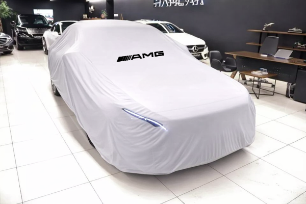 Premium White Car Cover  For Mercedes AMG Class Dustproof  Indoor Car Cover