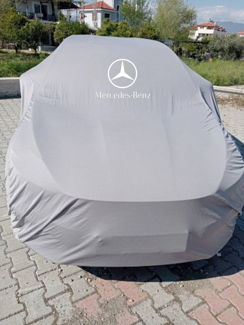 Gray Car Cover For Mercedes Benz Class A 180 200 250 Hatchback Proof Windproof