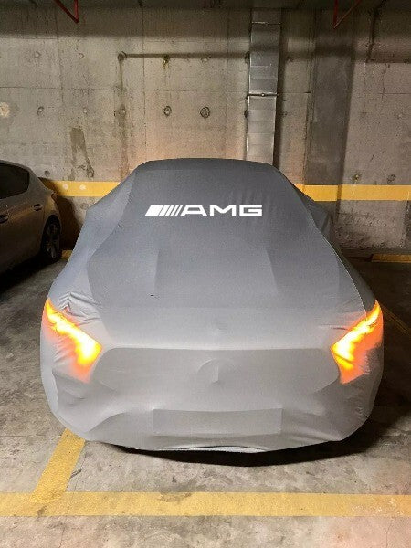 For Mercedes AMG Car Cover  Dust Proof Windproof  Combing Car Cover Tailor Gray