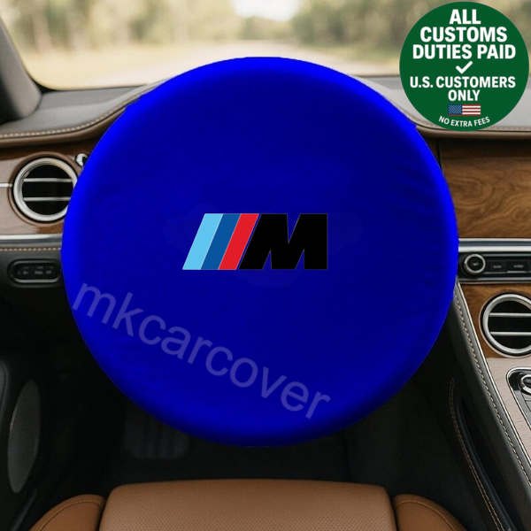 For BMW M Blue Car Steering Wheel Sun Visor Cover Steering Wheel Sun Visor