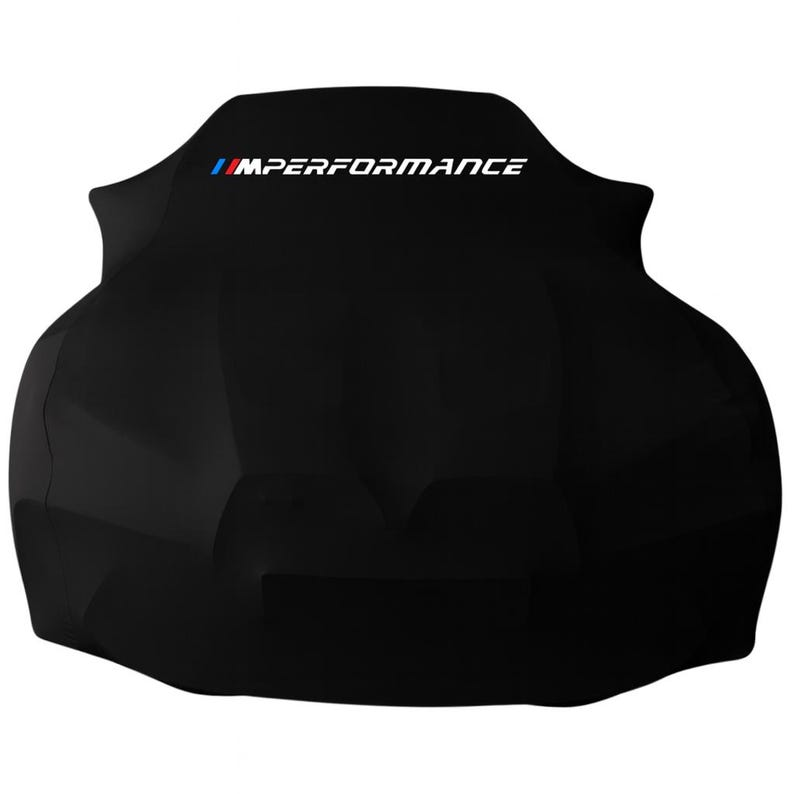 Black Car Cover For BMW M Performance Class Dust Proof Windproof Combing Indoor