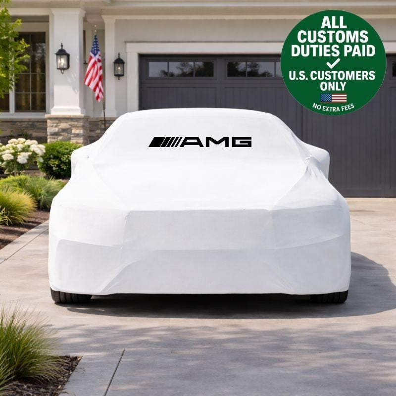 Premium White Car Cover  For Mercedes AMG Class Dustproof  Indoor Car Cover