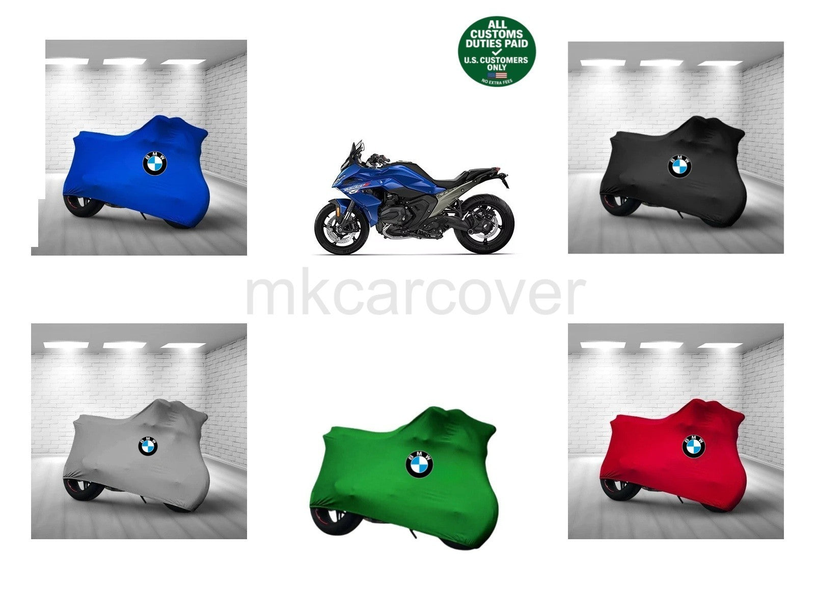 For BMW R1300 RS Combed Cotton Motorcycle Cover Custom Fit Soft Elastic Indoor