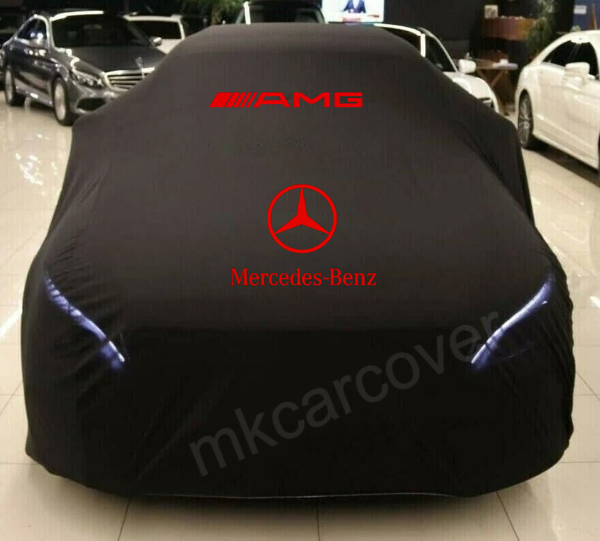 Black Car Cover For Mercedes AMG Class Dustproof Universal Sedan Cover Indoor