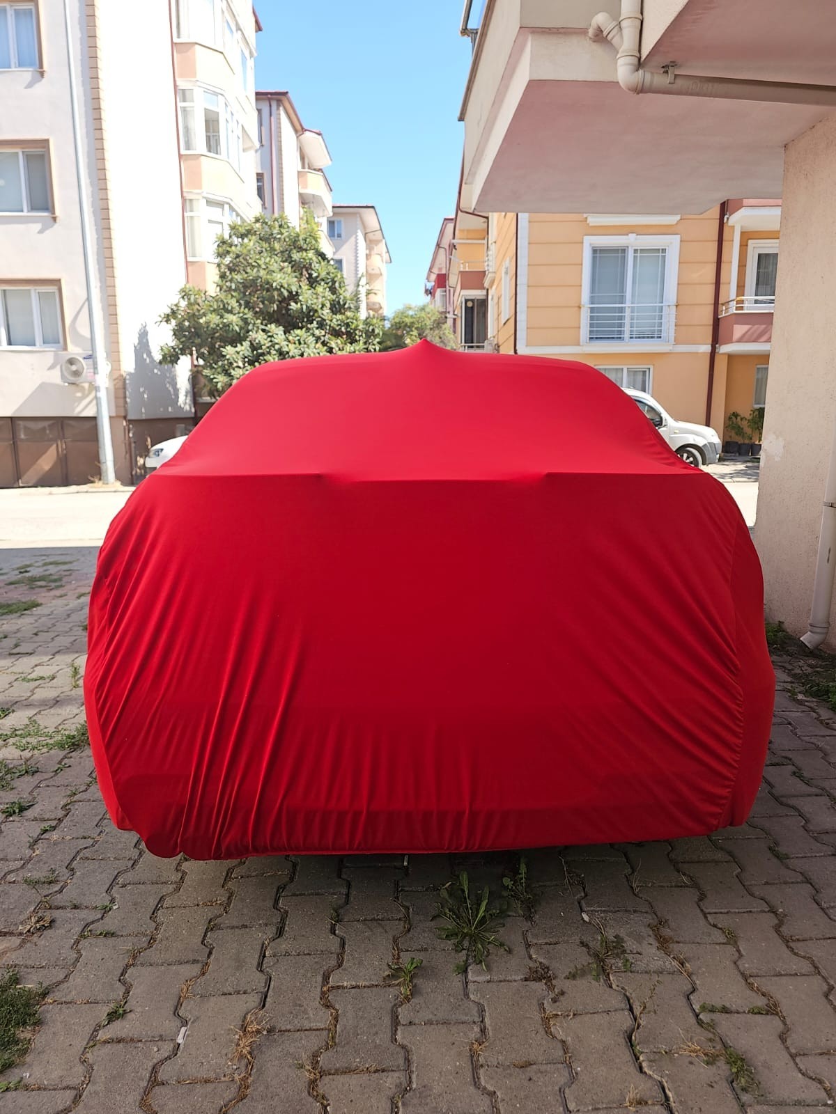 Red Car Cover For Bmw M Performance Class Dust Proof Windproof  Combing Cover