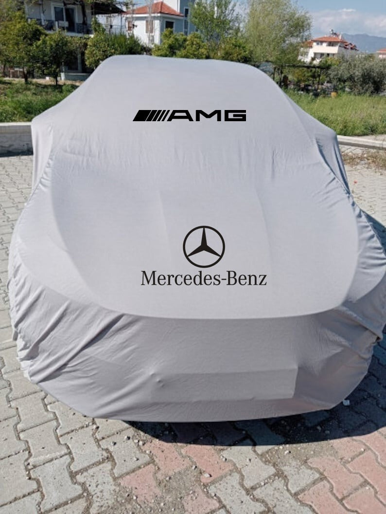 Gray Car Cover For Mercedes AMG Class Dust Proof Windproof  Combing Cover Indoor