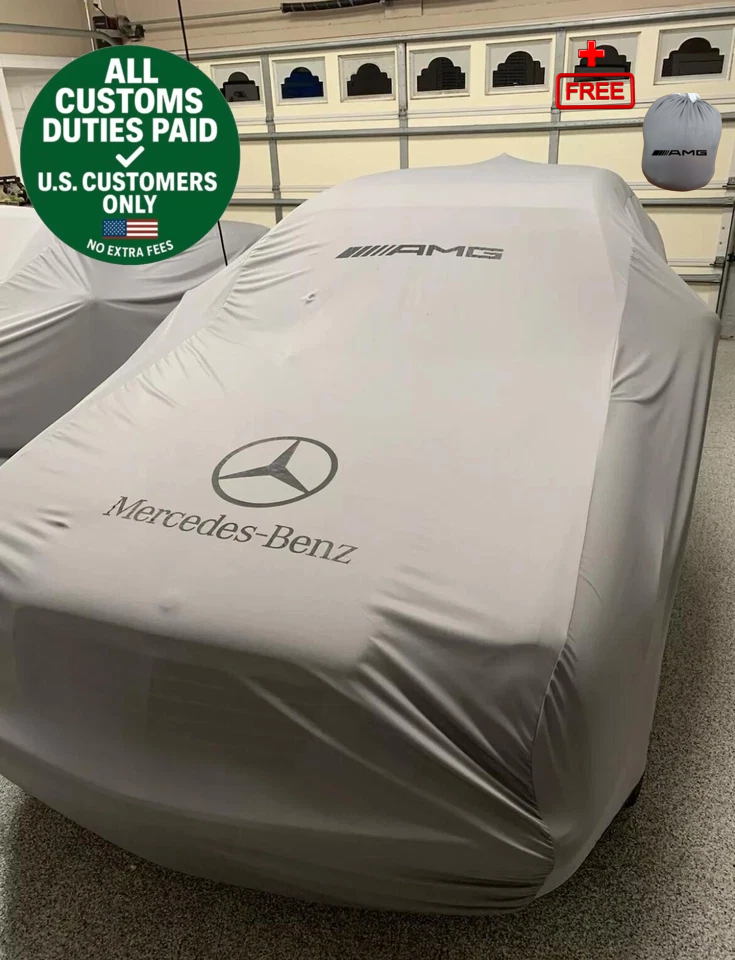 Gray Car Cover For Mercedes AMG Class Dust Proof Windproof  Combing Cover Indoor