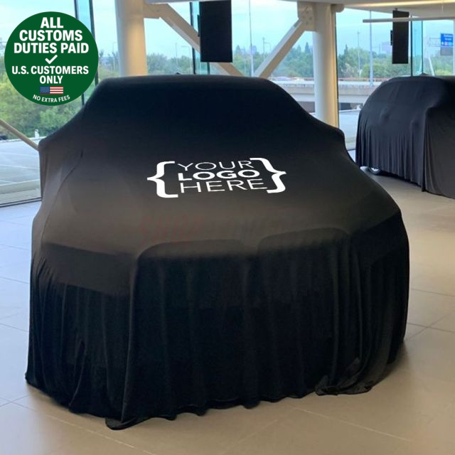 Premium Black showroom car cover suitable for interior use custom logo available