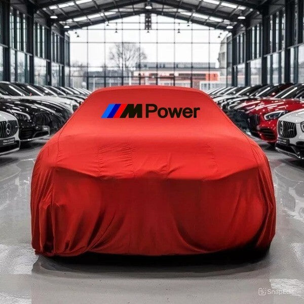 For BMW M Power Red Car Cover Class Dust Proof Windproof  Combing Indoor Cover