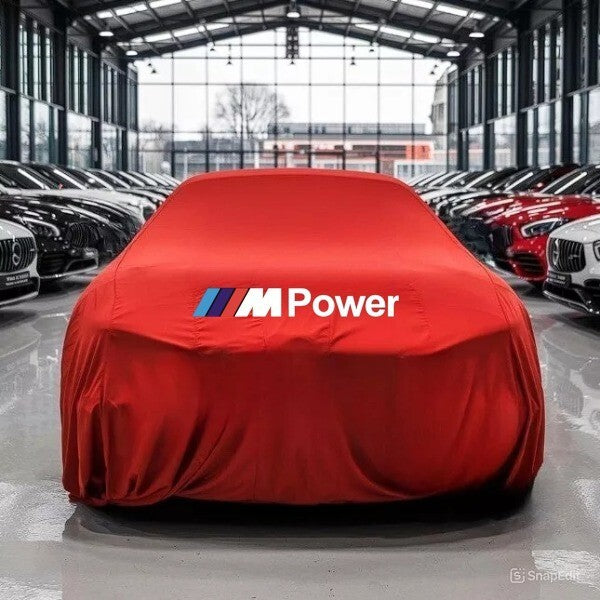 For BMW M Power Red Car Cover Class Dust Proof Windproof  Combing  Indoor Car