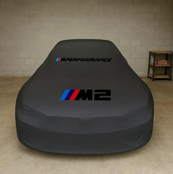 Black Car Cover For BMW M2 Class Dust Proof Windproof  Combing Soft Indoor Cover