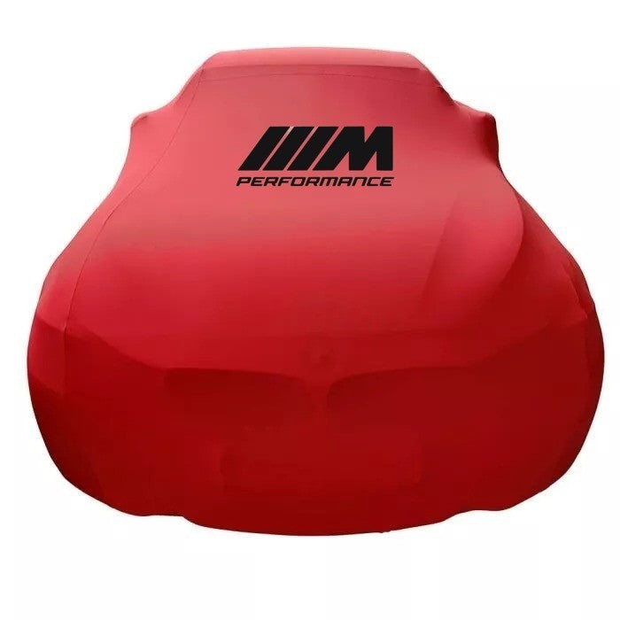 Red Car Cover For BMW M Performance Class Dust Proof Windproof Combing Car Cover