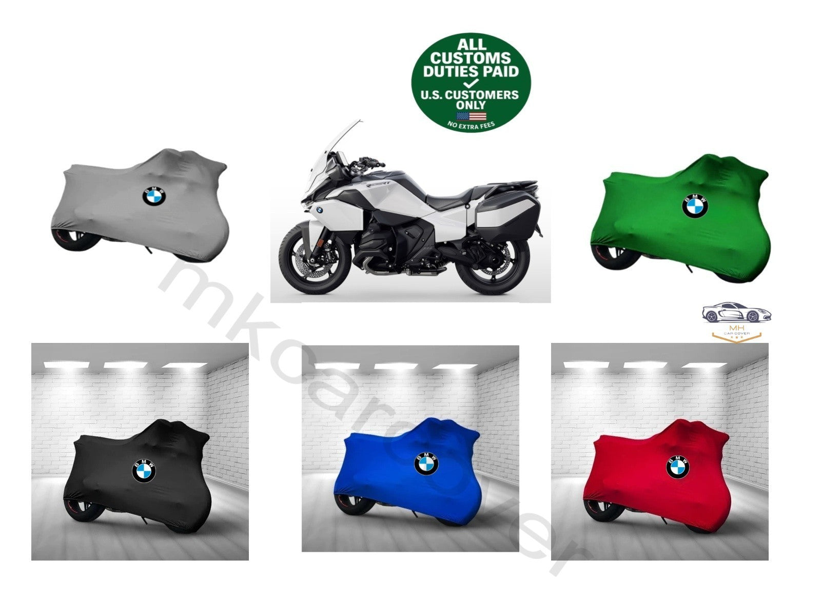 For BMW R1300 RT Combed Cotton Motorcycle Cover Custom Fit Soft Elastic Indoor