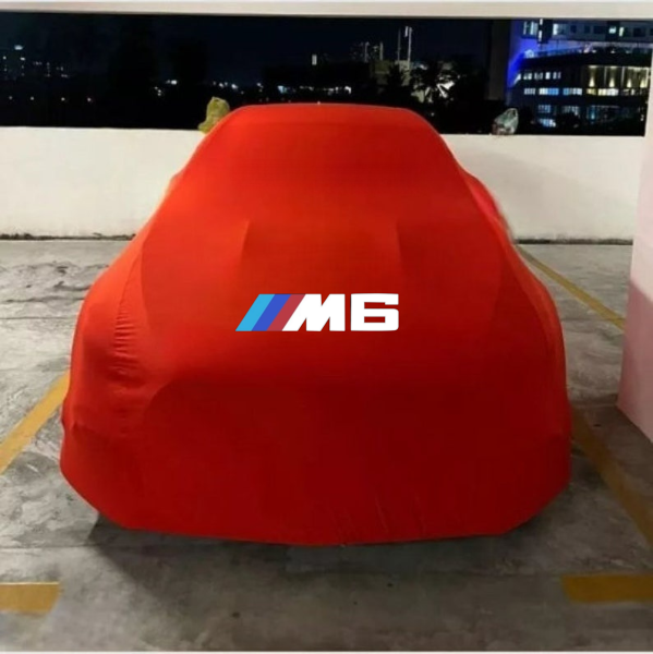 Red Car Cover For BMW M6 Class Dust Proof Windproof  Combing Indoor Car Cover