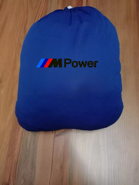 For Bmw M Power Car Cover Class Dust Proof Windproof  Combing Car Cover Blue