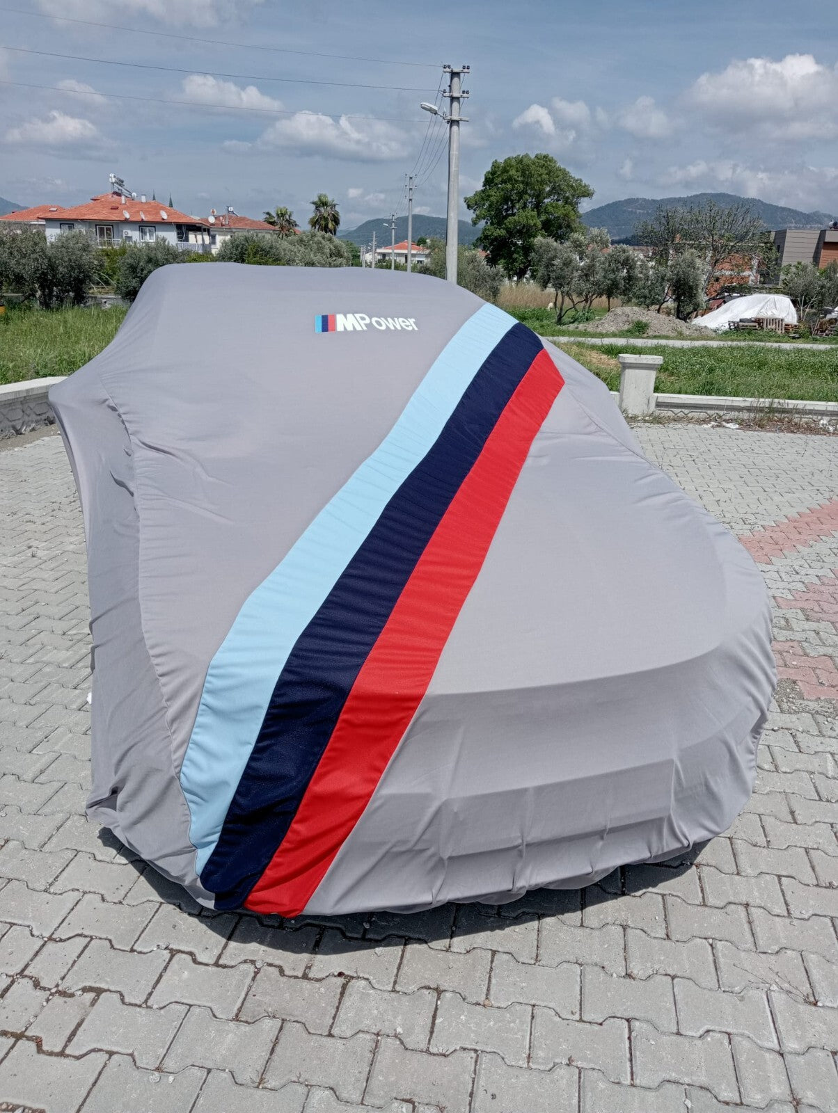 For BMW M Power Gray Car Cover Class Dust Proof Windproof  Combing Indoor Cover