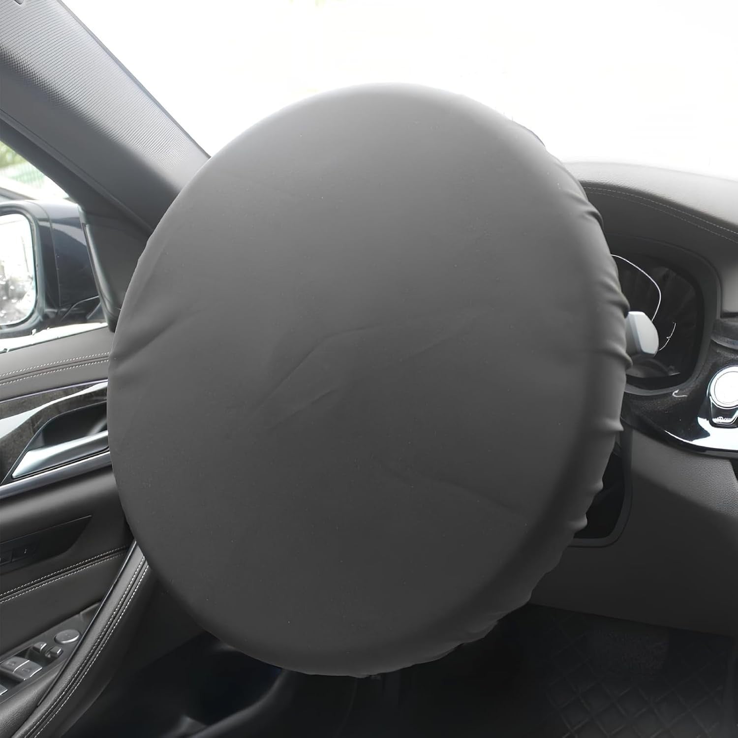 Car Steering Wheel Sunshield Cover, Steering Wheel Cover Sunshade with Scratch