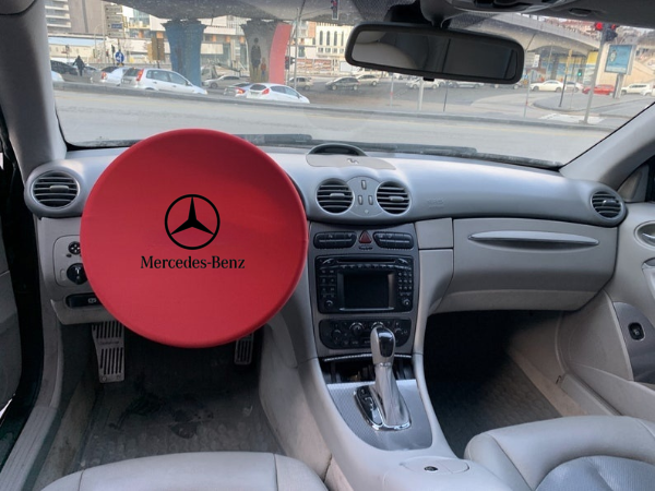 For Mercedes-Benz Car Red Steering Wheel Sun Visor Cover Steering Wheel SunVisor