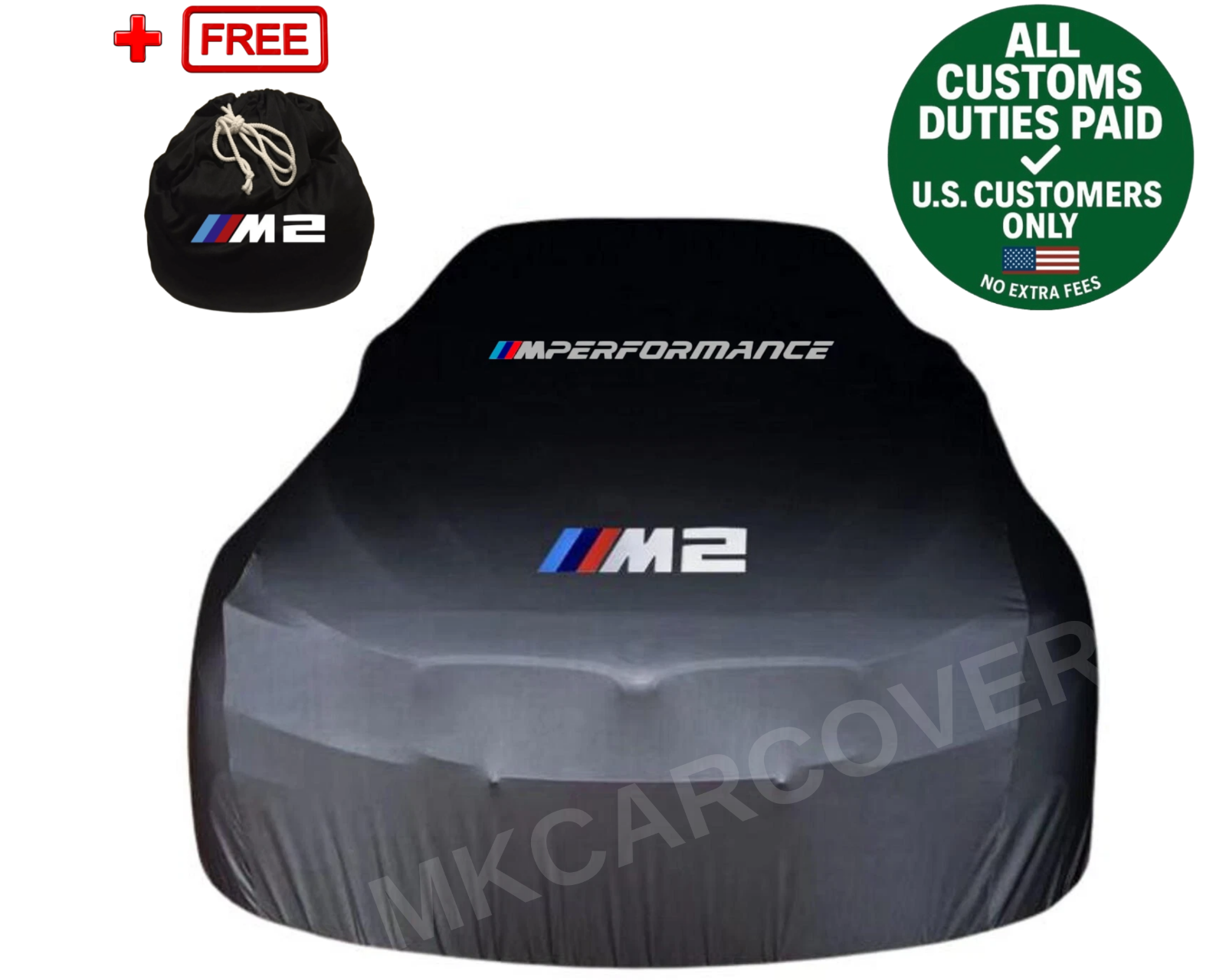 Black Car Cover For BMW M2 Class Dust Proof Windproof  Combing Soft Indoor Car