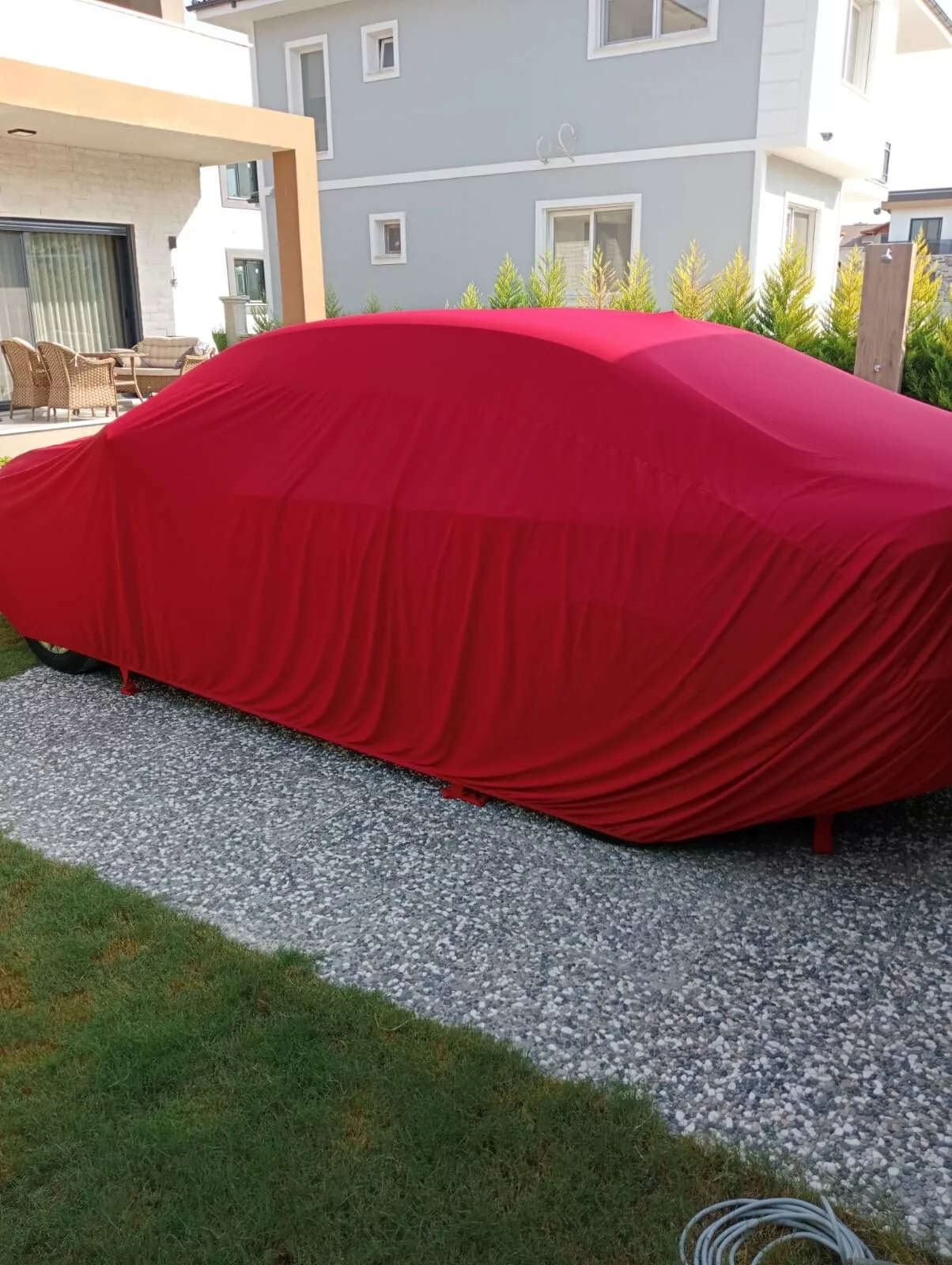 For BMW M4 Car Cover Class Dust Proof Windproof  Combing Car Cover Red Tailor