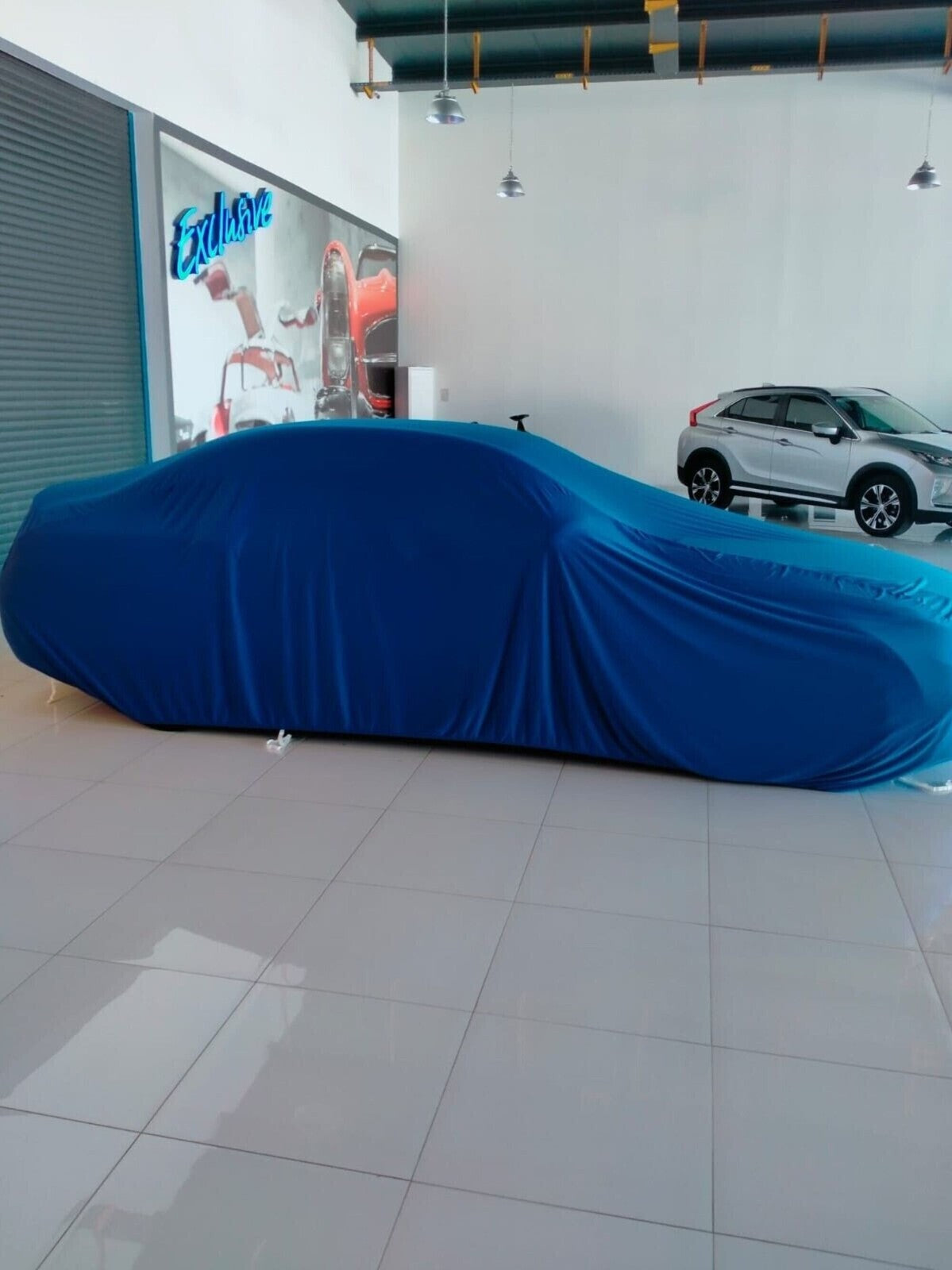 Blue Car Cover For Bmw M Performance Class Dust Proof Windproof CombingCar Cover