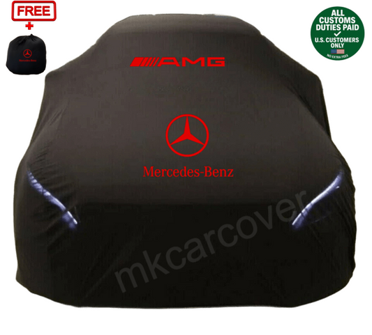 Black Car Cover For Mercedes AMG Class Dustproof Universal Sedan Cover Indoor