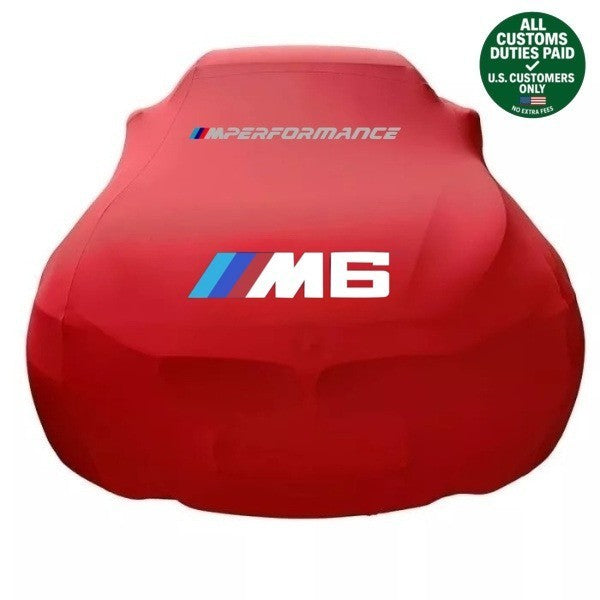 Red Car Cover For Bmw M6 Performance Class Dust Proof Windproof Combing Car