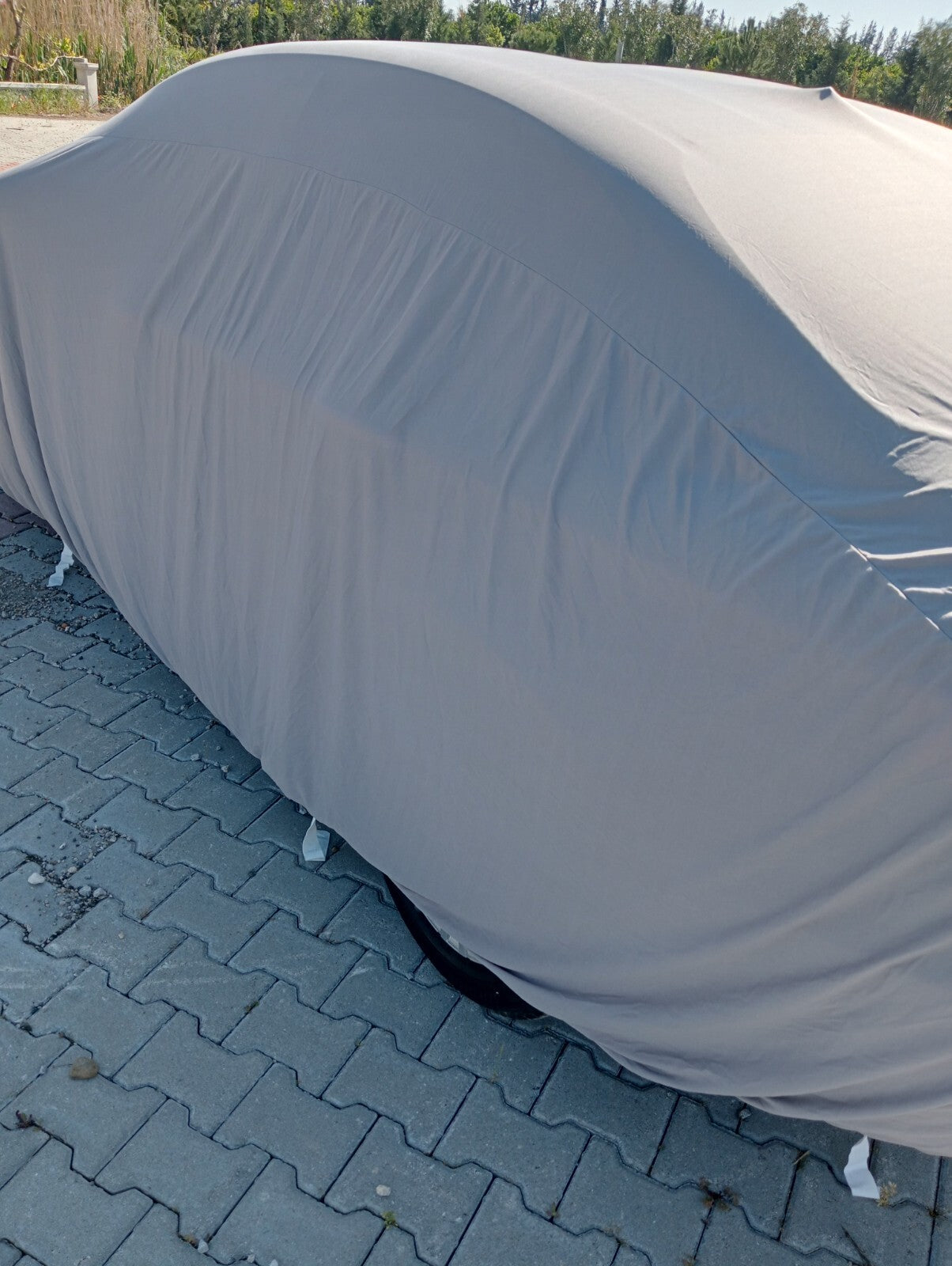For Mercedes AMG Car Cover Grey Dustproof Windproof Combing Indoor Car Cover
