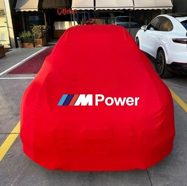 For BMW M Power Red Car Cover Class Dust Proof Windproof  Combing  Indoor Car