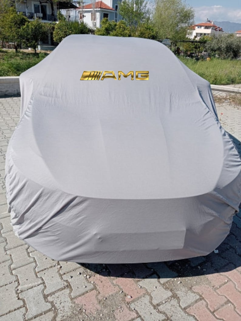 Gold Car Cover  For Mercedes Class Dust Proof Windproof  Combing Car Cover Gray