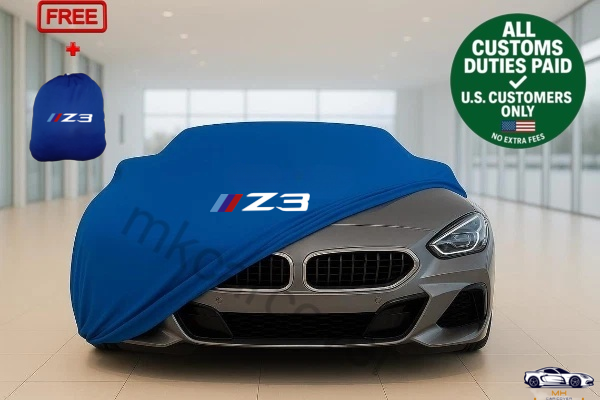 Blue Car Cover For Bmw Z3 Class Dust Proof Windproof  Combing Car Cover Indoor