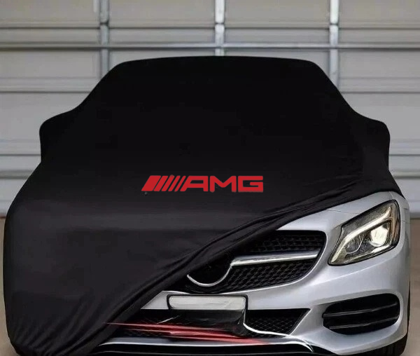 Black Car Cover For Mercedes Benz AMG Class Dustproof Universal Sedan Car Cover