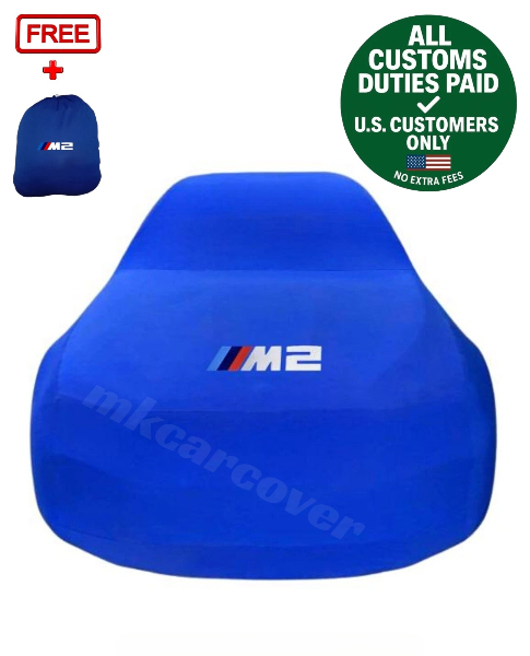 For Bmw M2 Car Cover Class Dust Proof Windproof  Combing  Indoor M2 Cover Blue