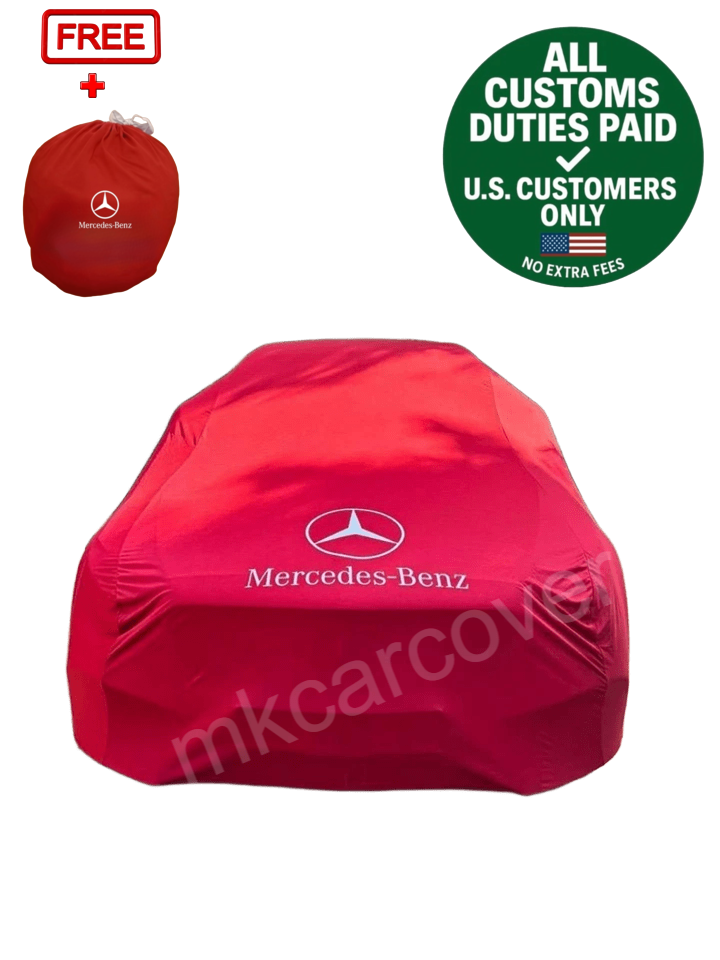 Red Car Cover For Mercedes Class Dust Proof Windproof  Combing Car Cover Indoor