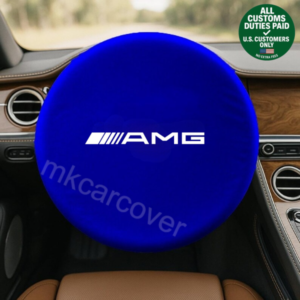 For Blue Mercedes AMG Car Steering Wheel Sun Visor Cover Steering Wheel SunVisor