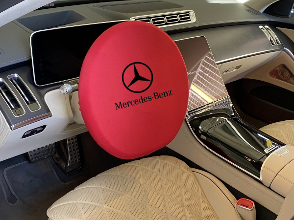 For Mercedes-Benz Car Red Steering Wheel Sun Visor Cover Steering Wheel SunVisor