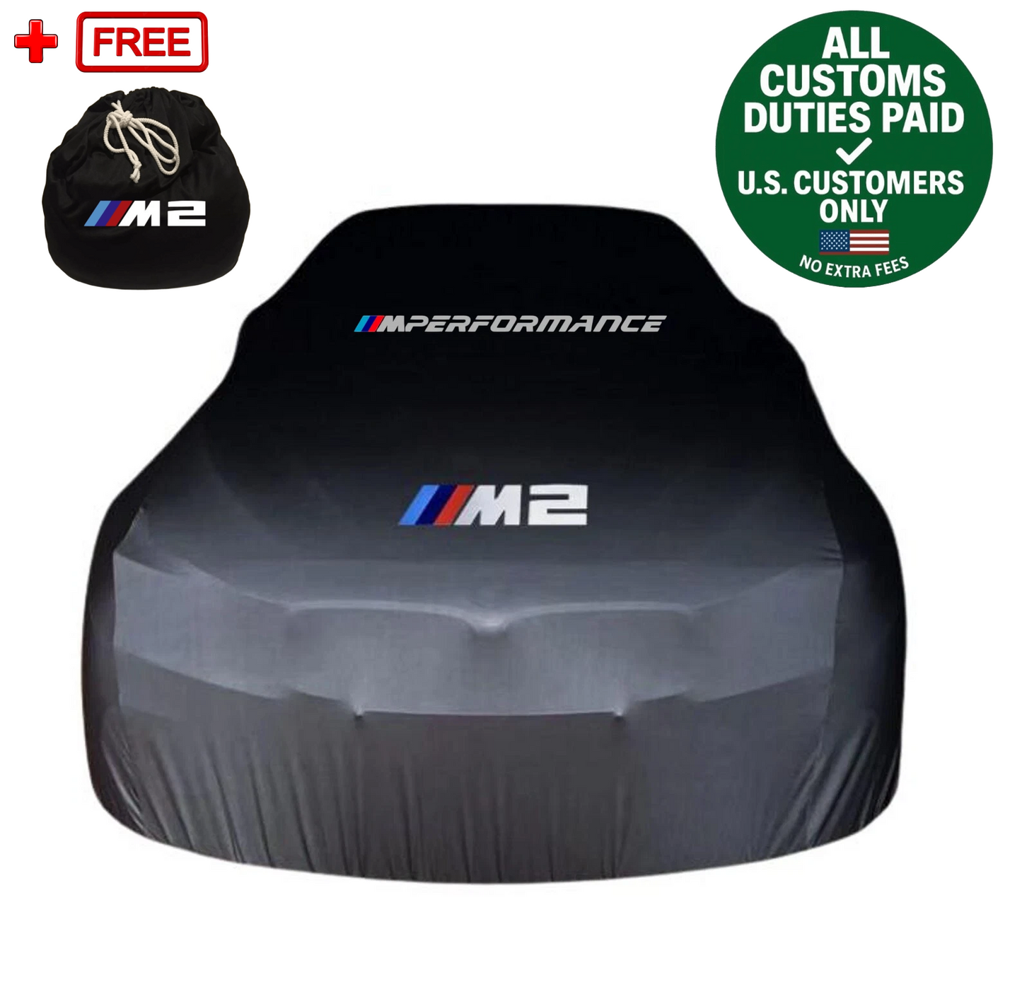 Black Car Cover For BMW M2 Class Dust Proof Windproof  Combing Soft Indoor Car
